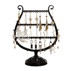 Vintage sort metal øreringestativ