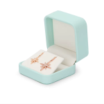 Smykkeskrin i mintgrønt PU-læder — Æske til øreringe