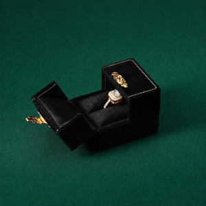 Victoriansk ringæske i velour